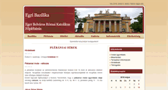 Desktop Screenshot of eger-bazilika.plebania.hu